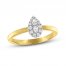 Forever Connected Diamond Ring 1/5 ct tw Pear/Round-Cut 10K Two-Tone Gold