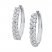 Previously Owned Diamond Hoop Earrings 1 ct tw Round-cut 10K White Gold