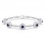 Amethyst & Lab Created White Sapphire Bracelet Sterling Silver