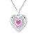 Heart Necklace Lab-Created Pink Sapphire Sterling Silver