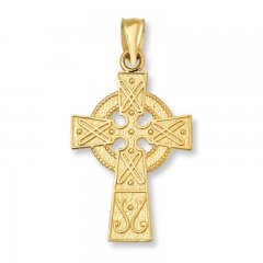 Celtic Cross Charm 14K Yellow Gold