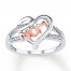 Mom Heart Ring 1/20 ct tw Diamonds 10K Two-Tone Gold