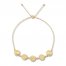 Textured Circle Bolo Bracelet 10K Yellow Gold