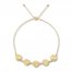 Textured Circle Bolo Bracelet 10K Yellow Gold