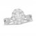 Neil Lane Diamond Engagement Ring 1-3/4 ct tw Oval/Round 14K White Gold