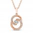 Encircled by Love Diamond Necklace 1/3 ct tw Round-cut 10K Rose Gold 18"