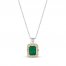 Le Vian Emerald Necklace 3/8 ct tw Diamonds 14K Two-Tone Gold 18"
