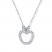 Diamond Apple Necklace 1/8 ct tw Round-cut 10K White Gold