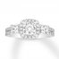 Three-Stone Diamond Ring 1-1/4 ct tw Round-cut 14K White Gold