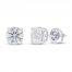 Lab-Created Diamonds by KAY Solitaire Earrings 1-1/2 ct tw 14K White Gold