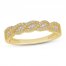 Diamond Anniversary Ring 1/4 ct tw Round/Baguette 10K Yellow Gold