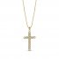 Cross Chain Necklace 10K Yellow Gold 18"