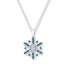 Snowflake Necklace 1/5 ct tw Diamonds Sterling Silver