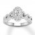 Diamond Engagement Ring 3/4 ct tw Round-cut 14K White Gold