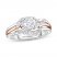 Adrianna Papell Diamond Engagement Ring 5/8 ct tw Round/Marquise-cut 14K Two-Tone Gold