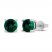 Lab-Created Emerald Stud Earrings Sterling Silver