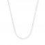 Cable Chain Necklace 14K White Gold 18" Length