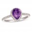 Le Vian Amethyst & Diamond Ring 1/3 ct tw 14K Vanilla Gold