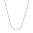 Wheat Chain Necklace 14K Rose Gold 18" Length