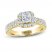 THE LEO Diamond Engagement Ring 1 ct tw Princess/Round 14K Yellow Gold