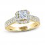 THE LEO Diamond Engagement Ring 1 ct tw Princess/Round 14K Yellow Gold