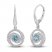 Swiss Blue Topaz & White Lab-Created Sapphire Swirl Dangle Earrings Sterling Silver