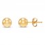 Ball Stud Earrings 14K Yellow Gold 5mm