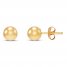 Ball Stud Earrings 14K Yellow Gold 5mm