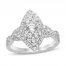 Multi-Diamond Engagement Ring 7/8 ct tw Round-cut 14K White Gold