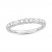 Diamond Anniversary Ring 3/8 ct tw Round/Baguette-Cut 14K White Gold