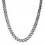 Men's Curb Chain Necklace Stainless Steel/Gray Ion-Plating 24"