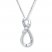 Diamond Infinity Necklace Lab-Created Sapphire Sterling Silver