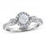 Adrianna Papell Diamond Engagement Ring 5/8 ct tw 14K White Gold