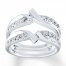 Diamond Enhancer Ring 1/3 ct tw Round-cut 10K White Gold