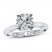 Leo Diamond Artisan Ring 2 Carats Diamond 14K White Gold