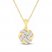 Diamond Knot Necklace 1/5 ct tw Round-cut 10K Yellow Gold 18"