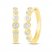 Diamond Bezel Hoop Earrings 1/2 ct tw Round-cut 10K Yellow Gold