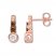 Le Vian Diamond Earrings 5/8 cttw Bezel-set 14K Strawberry Gold