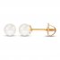 Children's Cultured Pearl Earrings 14K Yellow Gold