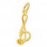 Treble Clef Charm 14K Yellow Gold