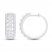 Diamond Hoop Earrings 1-1/2 ct tw Marquise & Round-cut 10K White Gold