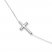 Cross Bracelet 14K White Gold