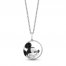 Disney Treasures Mickey Mouse Diamond Necklace 1/5 ct tw Round-Cut Sterling Silver 17"