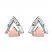 Geometric Earrings with Diamonds Sterling Silver/10K Rose Gold