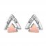 Geometric Earrings with Diamonds Sterling Silver/10K Rose Gold