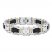 Men's Diamond Link Bracelet 1/15 ct tw Round-cut Yellow Ion-Plated Stainless Steel & Carbon Fiber 8.5"