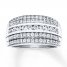 Diamond Anniversary Ring 1 ct tw Round-cut 14K White Gold