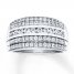 Diamond Anniversary Ring 1 ct tw Round-cut 14K White Gold