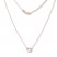 Heart Necklace 14K Rose Gold 16" to 18" Adjustable