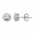 Diamond Earrings 1/2 ct tw Round-cut 10K White Gold